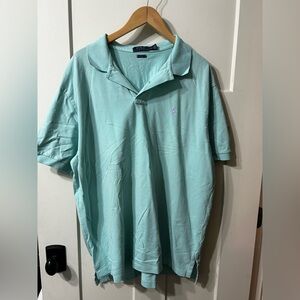 Polo Ralph Lauren Light Teal & purple pony  Men's Polo Shirt big & tall 2xl